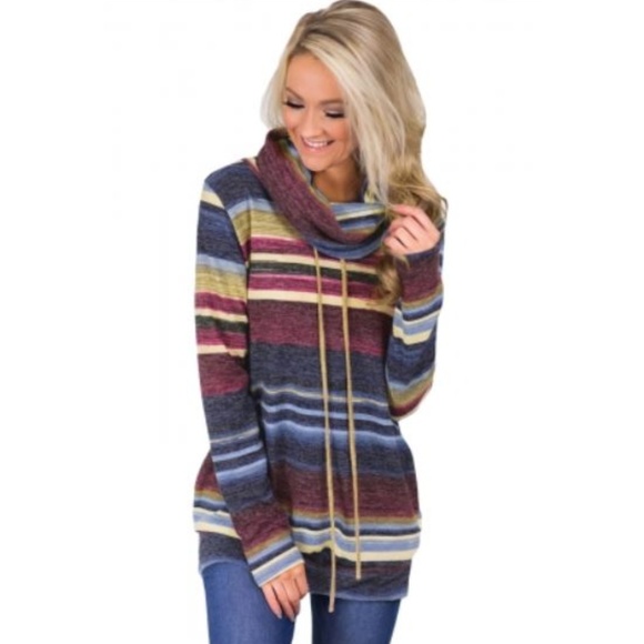 Love Is Real Couture Tops - LAST ONE! Comfy Cowl Neck Sweatshirt with Pockets